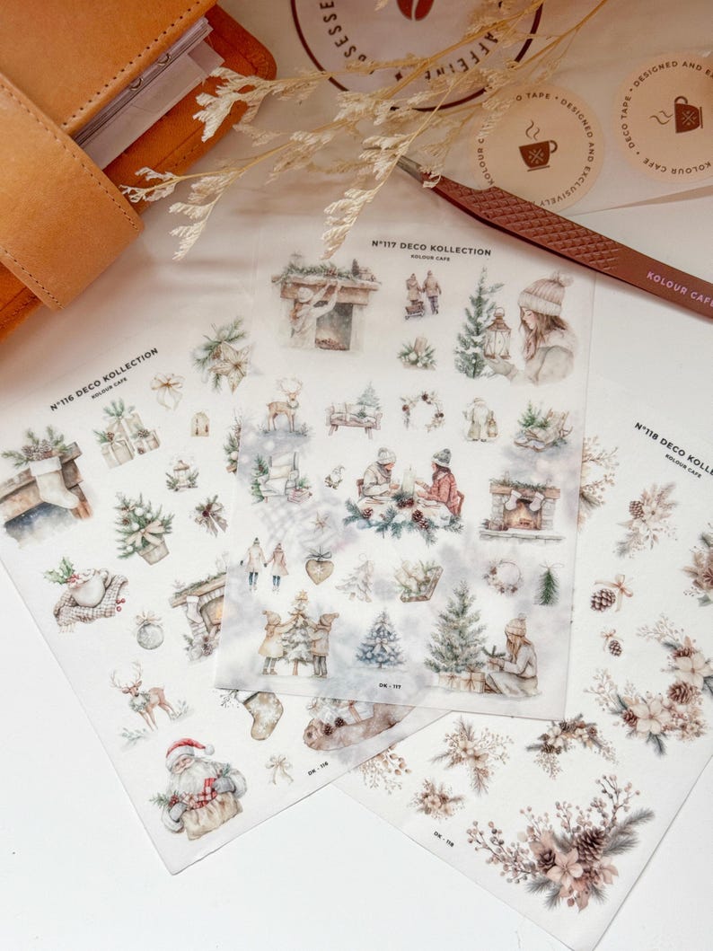 Watercolor Christmas Sticker Set | N116 117 118