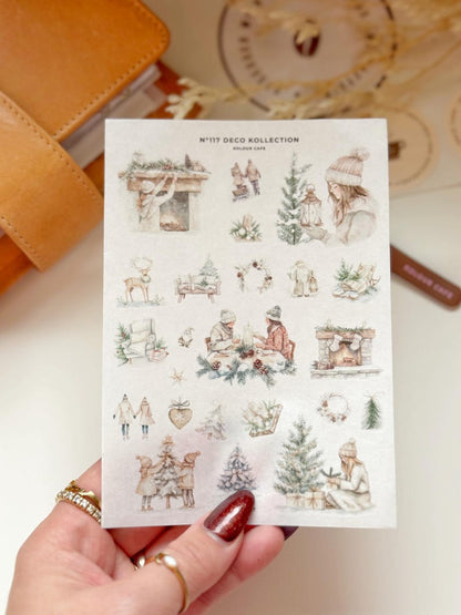 Watercolor Christmas Sticker Set | N116 117 118
