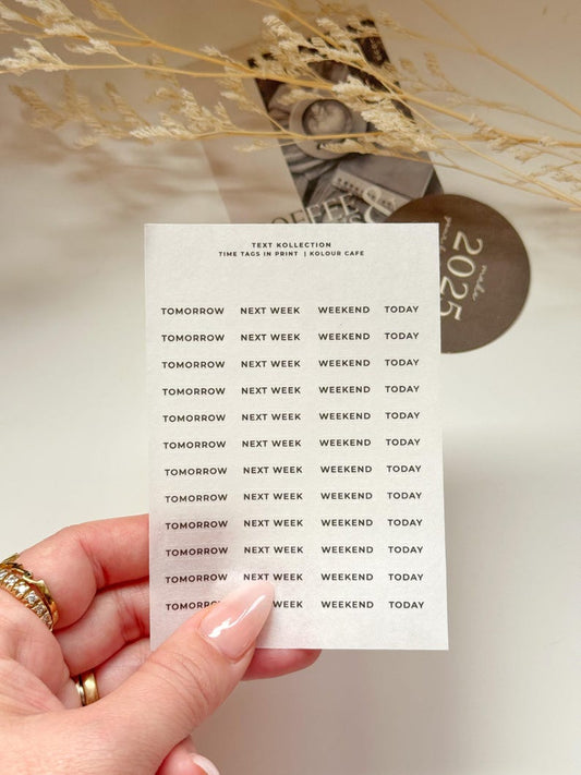 Functional Stickers | Schedule