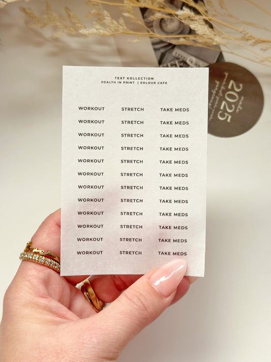 Functional Stickers | Health Self Care