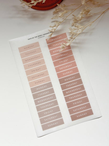 Functional Days of the Week Stickers