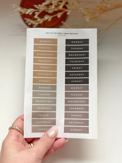 Functional Days of the Week Stickers
