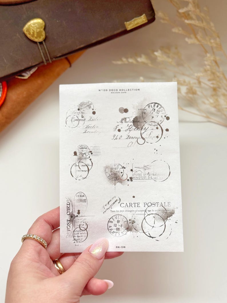 Postal Stamps Foiled Stickers | N139