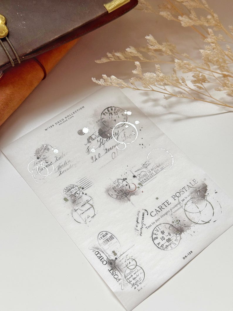 Postal Stamps Foiled Stickers | N139
