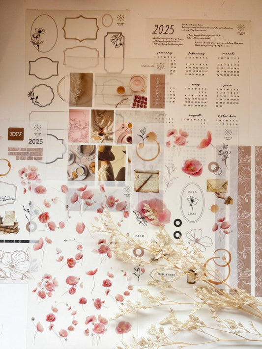 Pink Floral Vintage Stickers | Treatbox 1st Edition