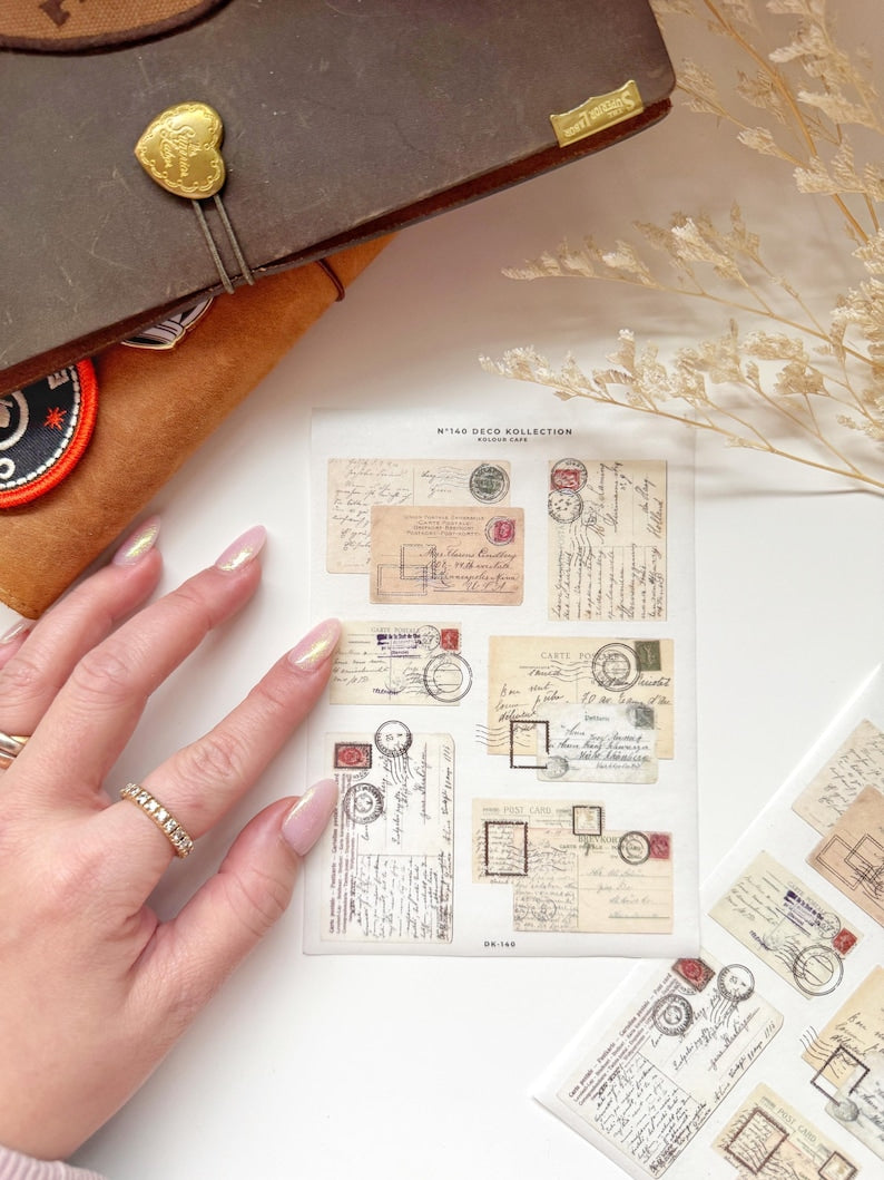 Vintage Postcard Stickers | N140