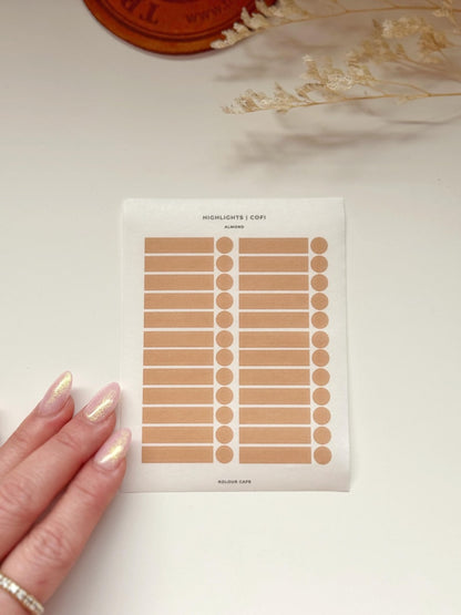 Planner Dots and Highlight Washi Stickers | Cofi Palette