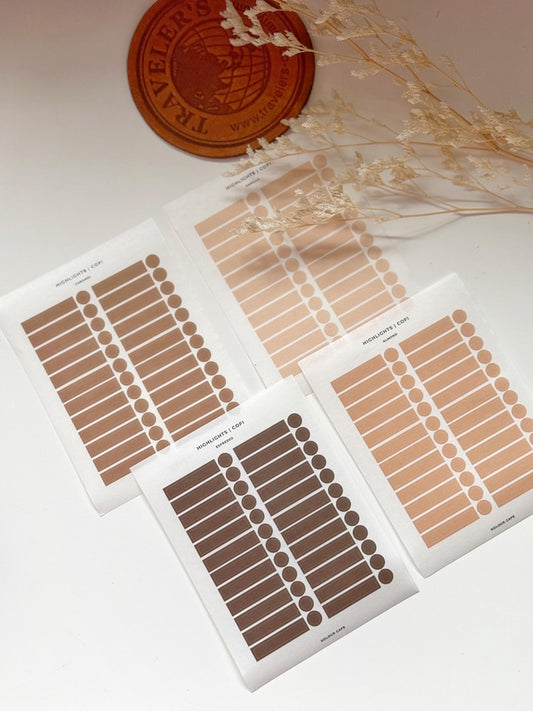Planner Dots and Highlight Washi Stickers | Cofi Palette