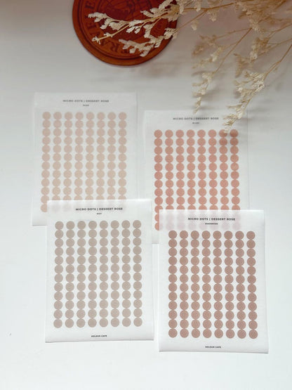 Planner Dots Washi Stickers | Dessert Rose Palette