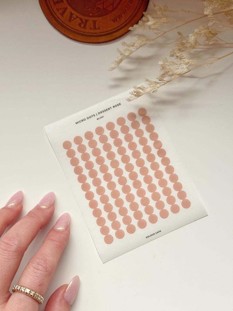 Planner Dots Washi Stickers | Dessert Rose Palette