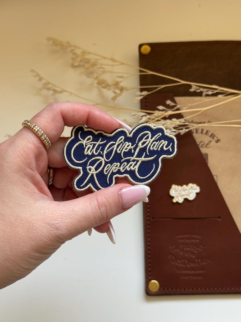 Stick On Embroidered Patch | Eat Sip Plan Repeat