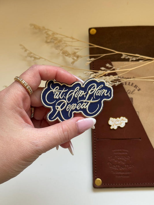 Stick On Embroidered Patch | Eat Sip Plan Repeat