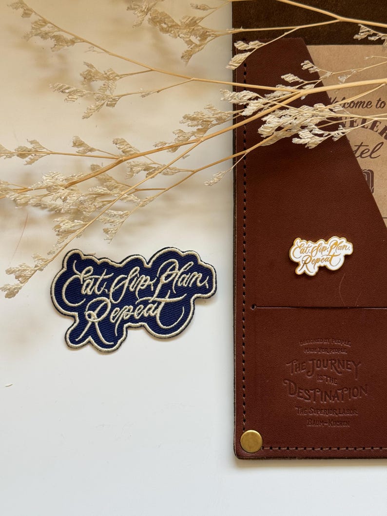 Stick On Embroidered Patch | Eat Sip Plan Repeat