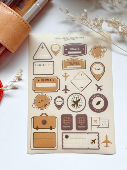 Travel Stamps Foiled Stickers | N141