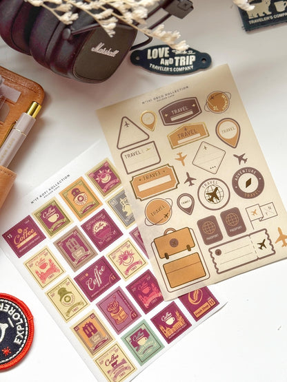 Travel Stamps Foiled Stickers | N141