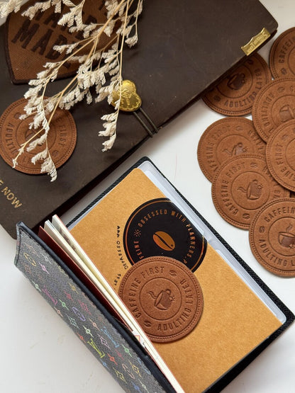 Stick On Vegan Leather Patch | Coffee Cafe