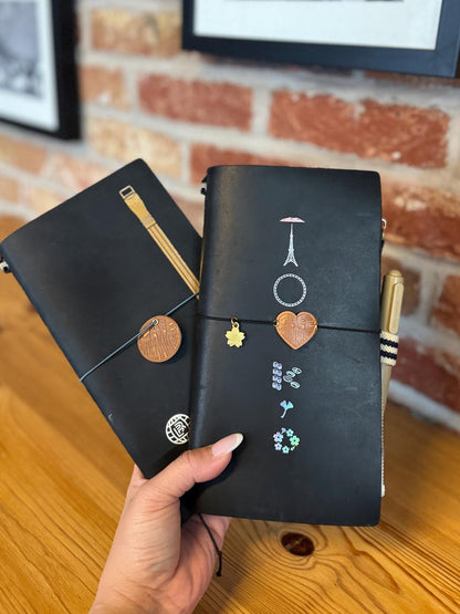 Leather Planner Charm | Cafe Planning