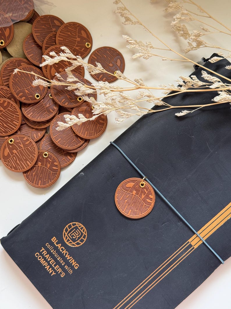 Leather Planner Charm | Cafe Jounaling