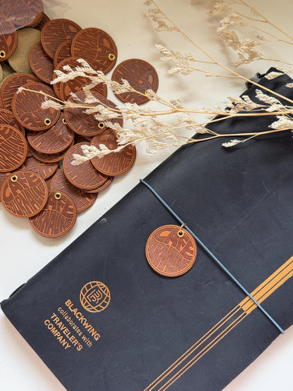 Leather Planner Charm | Cafe Jounaling