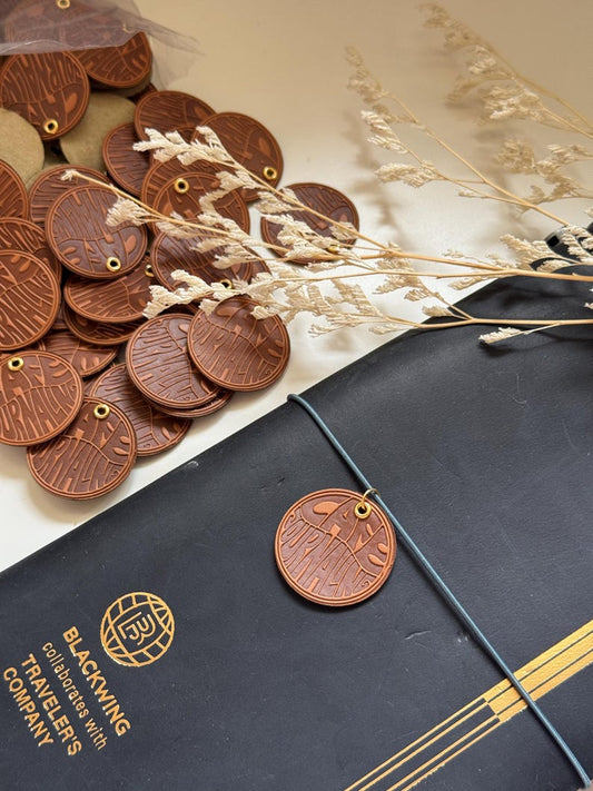 Leather Planner Charm | Cafe Jounaling