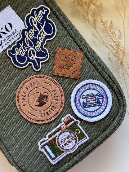 Stick On Vegan Leather Patch | Travel Cafe Patch