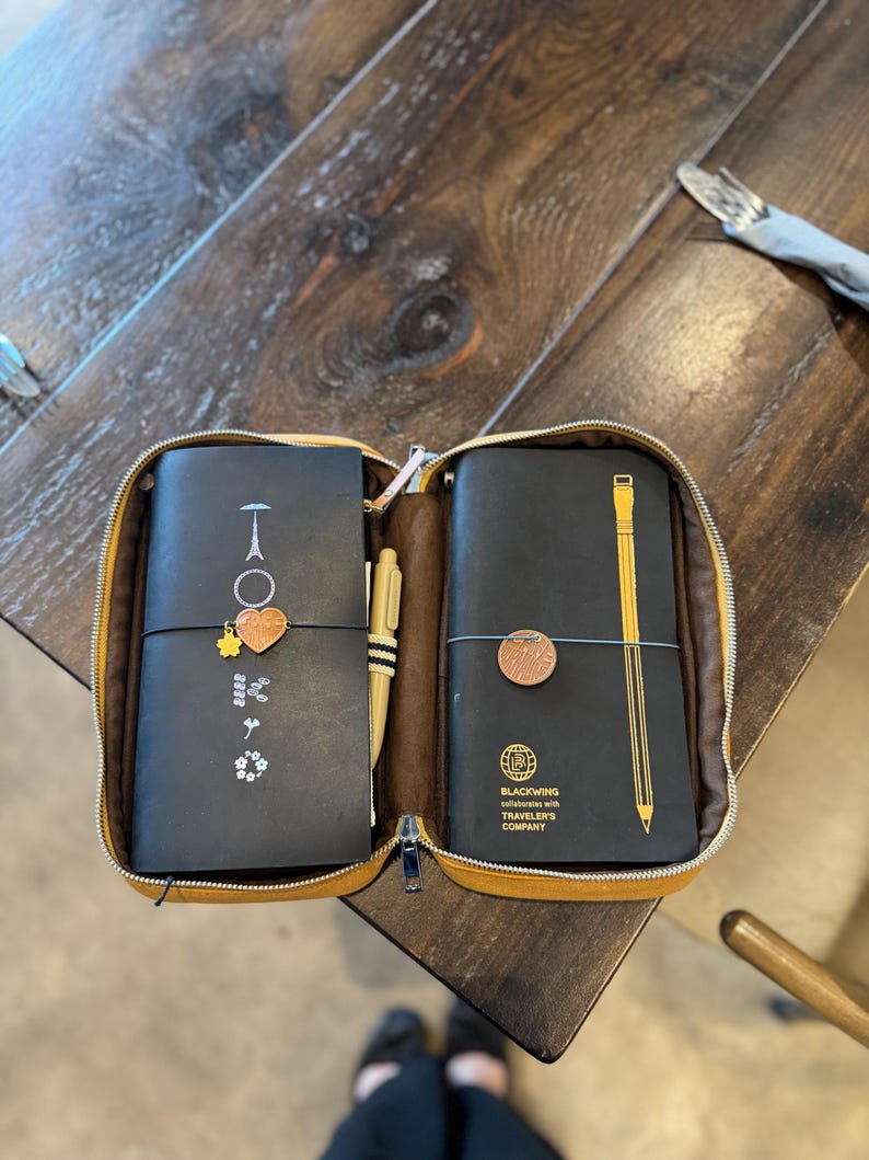 Leather Planner Charm | Cafe Planning