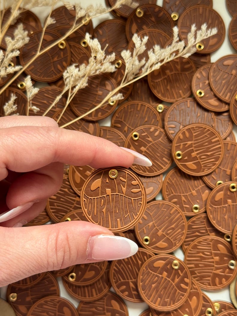 Leather Planner Charm | Cafe Jounaling