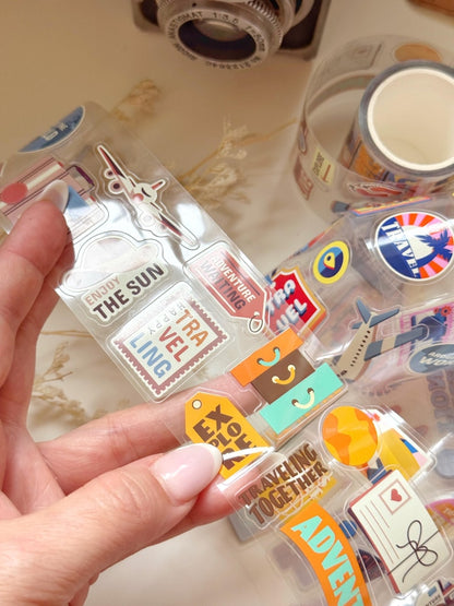 Retro Travel Stamps PET Tape | Issue 018