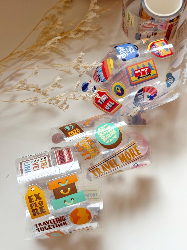 Retro Travel Stamps PET Tape | Issue 018