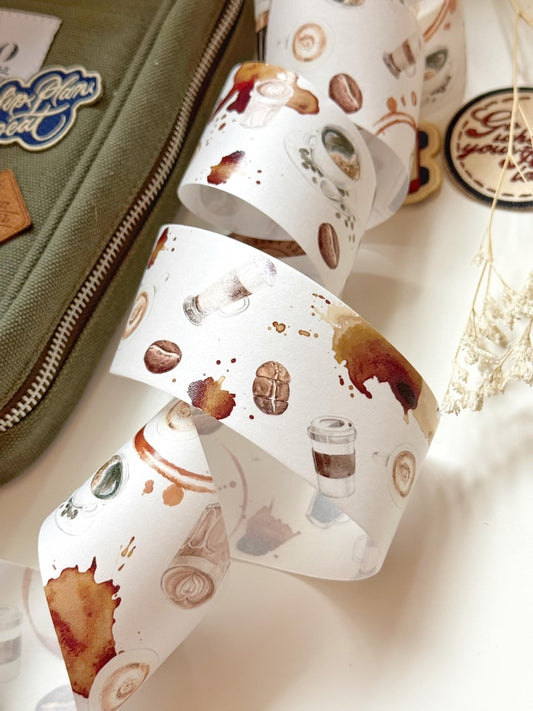 Coffee Stains and Cups 50mm Washi Tape | Issue 004