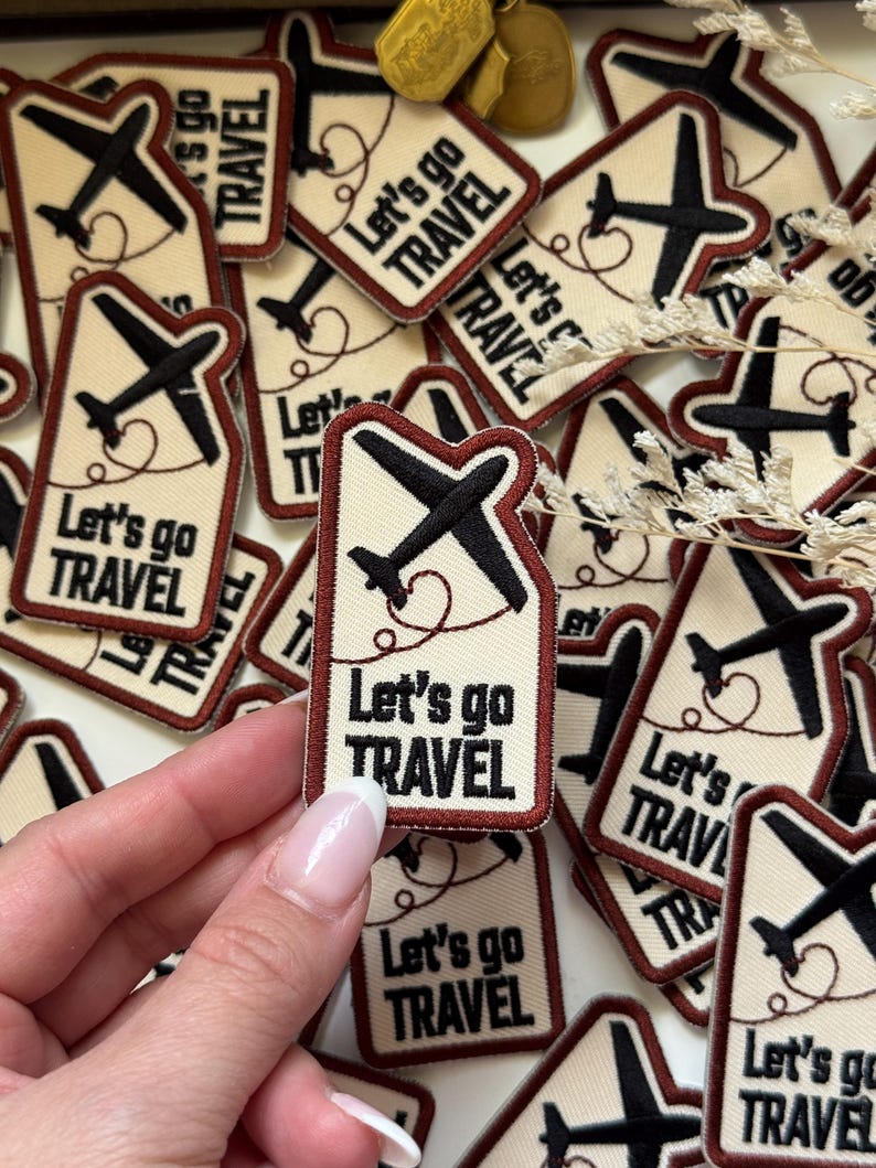 Stick On Embroidered Patch | Let's Go Travel