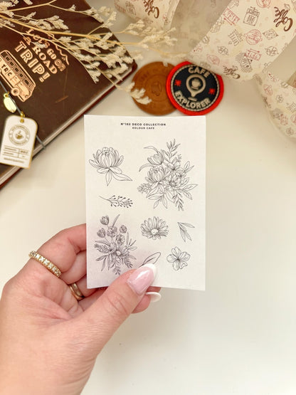Floral Doodle Stickers | N152 N153