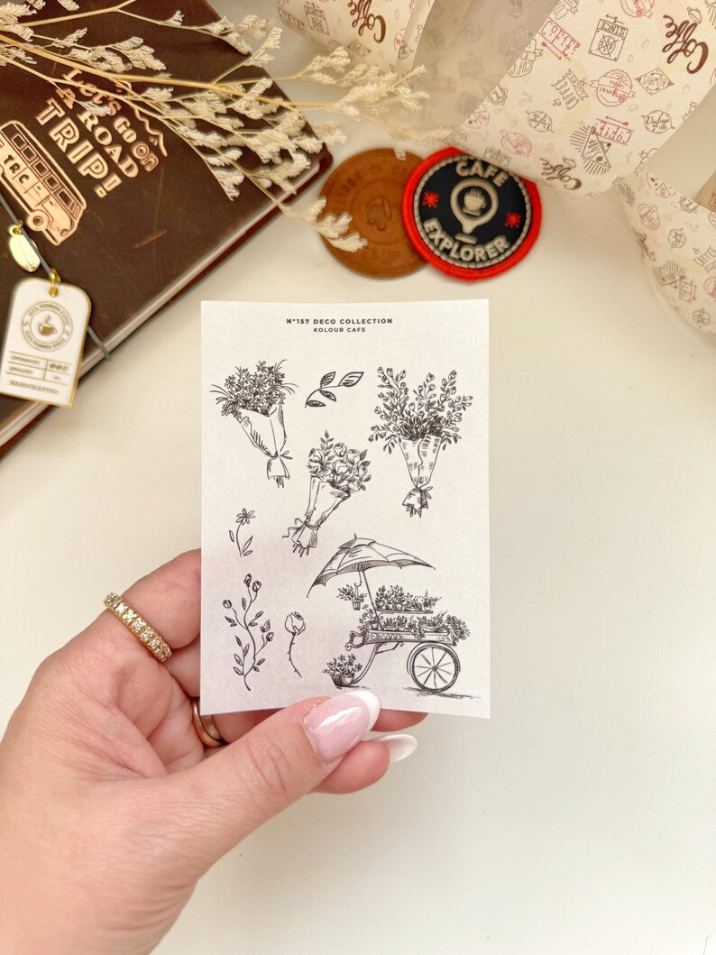 Floral Sketch Stickers | N157 N158