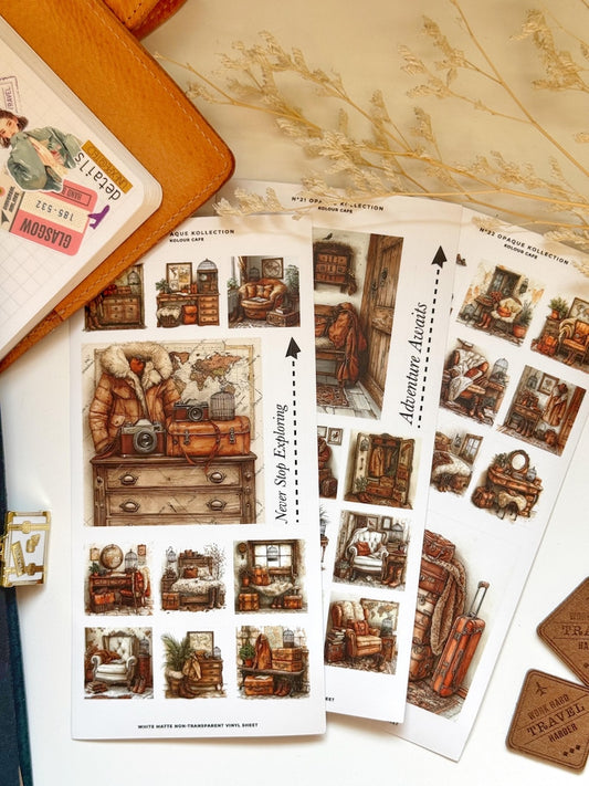 Vintage Travel Stickers | OPK21-23