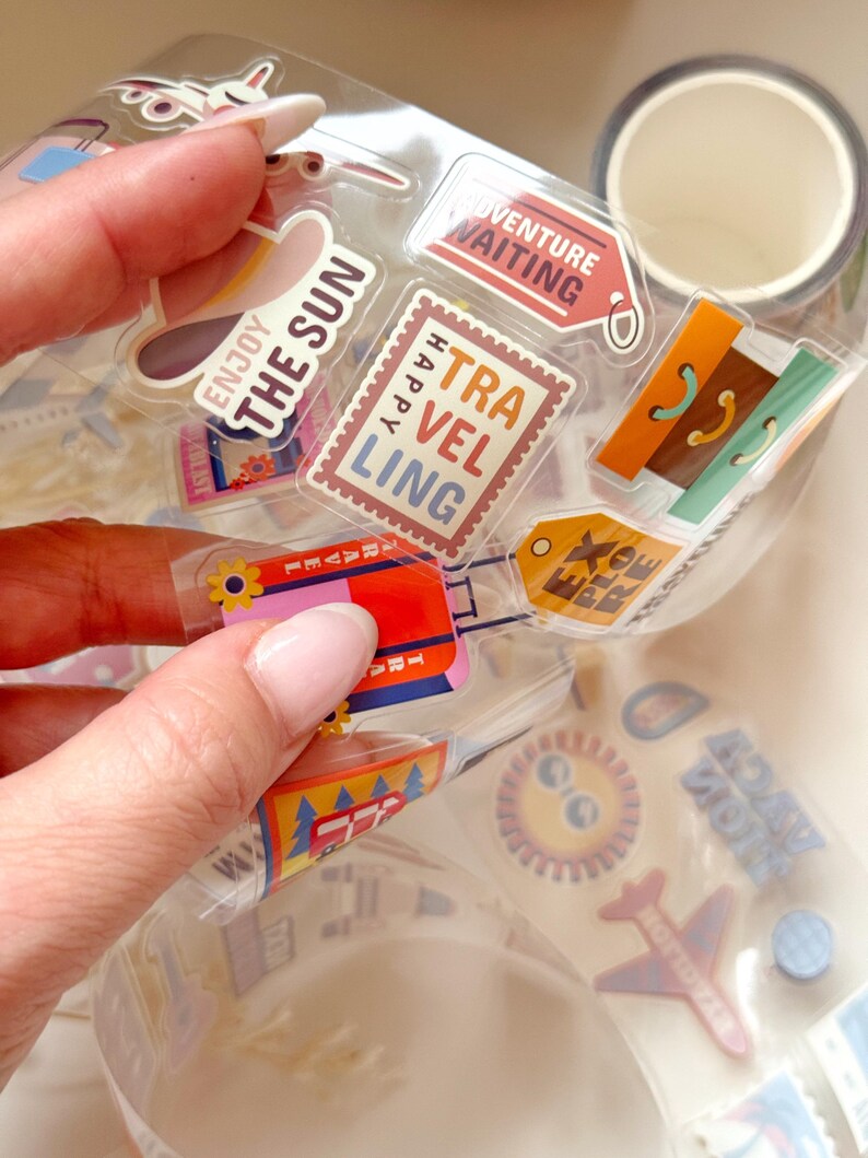 Retro Travel Stamps PET Tape | Issue 018
