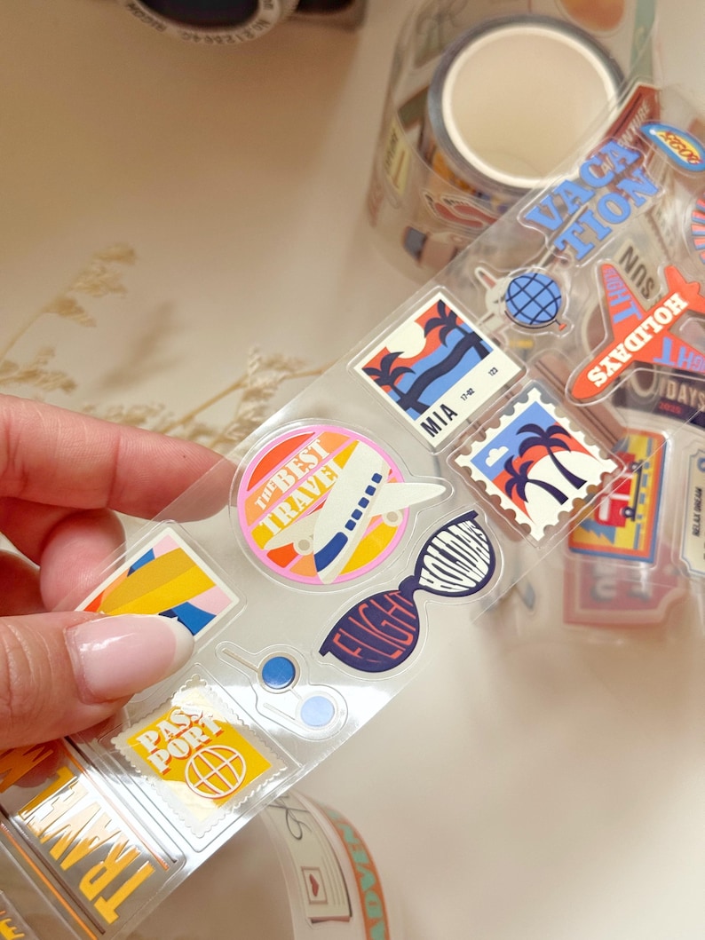 Retro Travel Stamps PET Tape | Issue 018