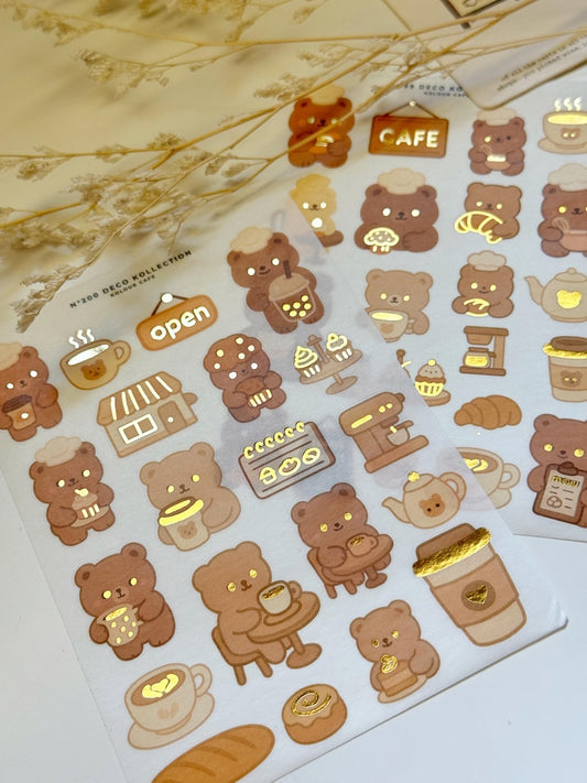 Cafe Bear Stickers | DK199 200