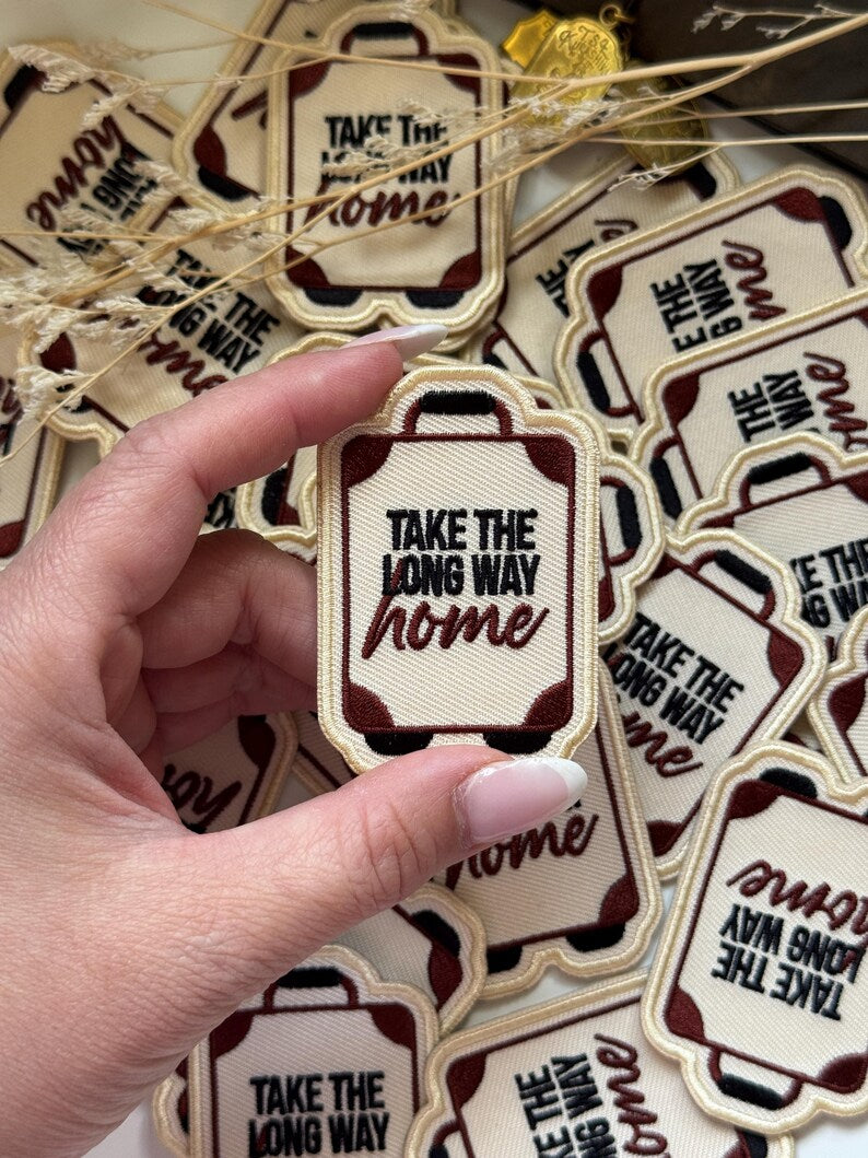 Stick On Embroidered Patch | Long Way Home