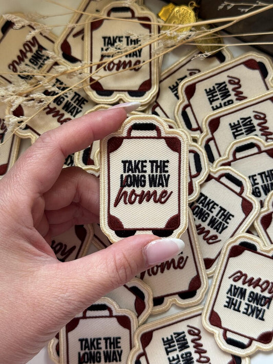 Stick On Embroidered Patch | Long Way Home