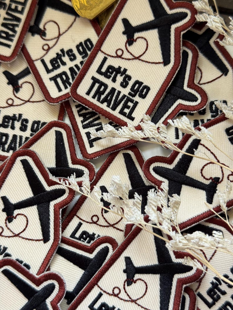 Stick On Embroidered Patch | Let's Go Travel