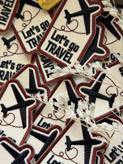 Stick On Embroidered Patch | Let's Go Travel