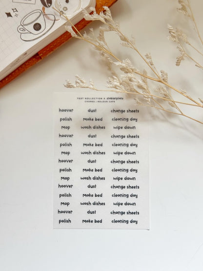 Bills and Chores Text Stickers | Stablerplans Font