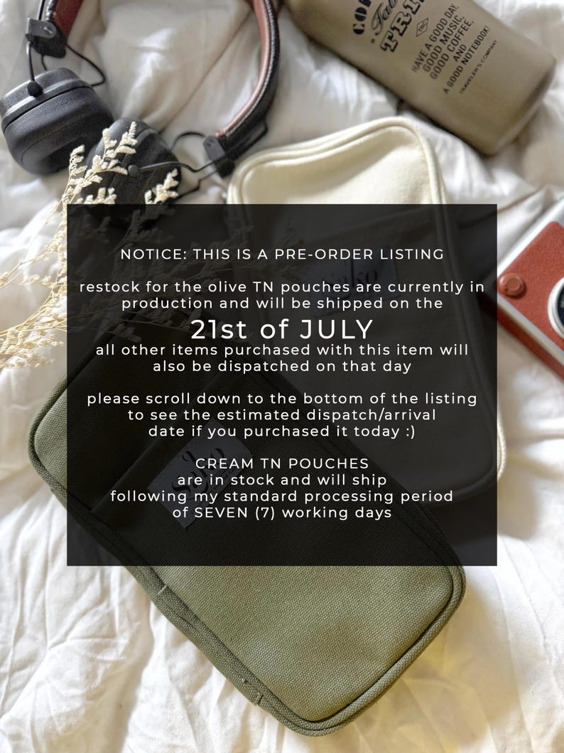 Canvas Traveler's Notebook Pouches