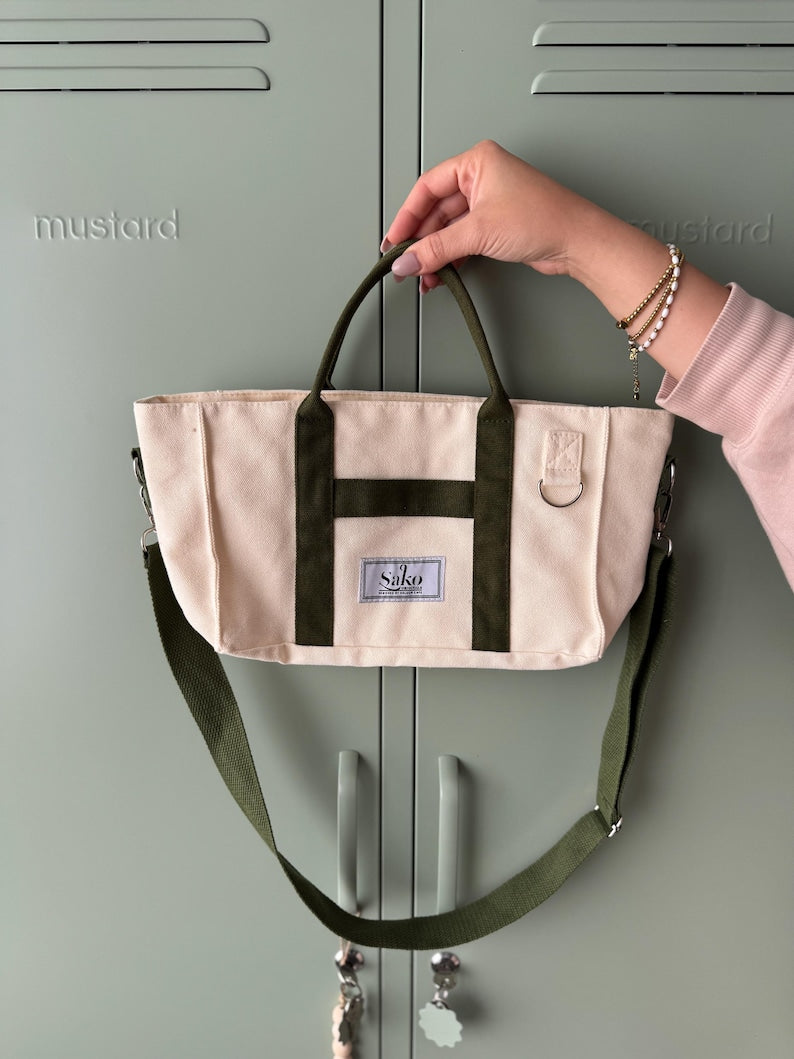 Canvas Mini Planner Tote Bag