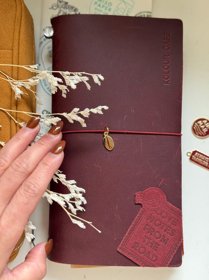 Planner Charm | Gold & Red Coffee Bean