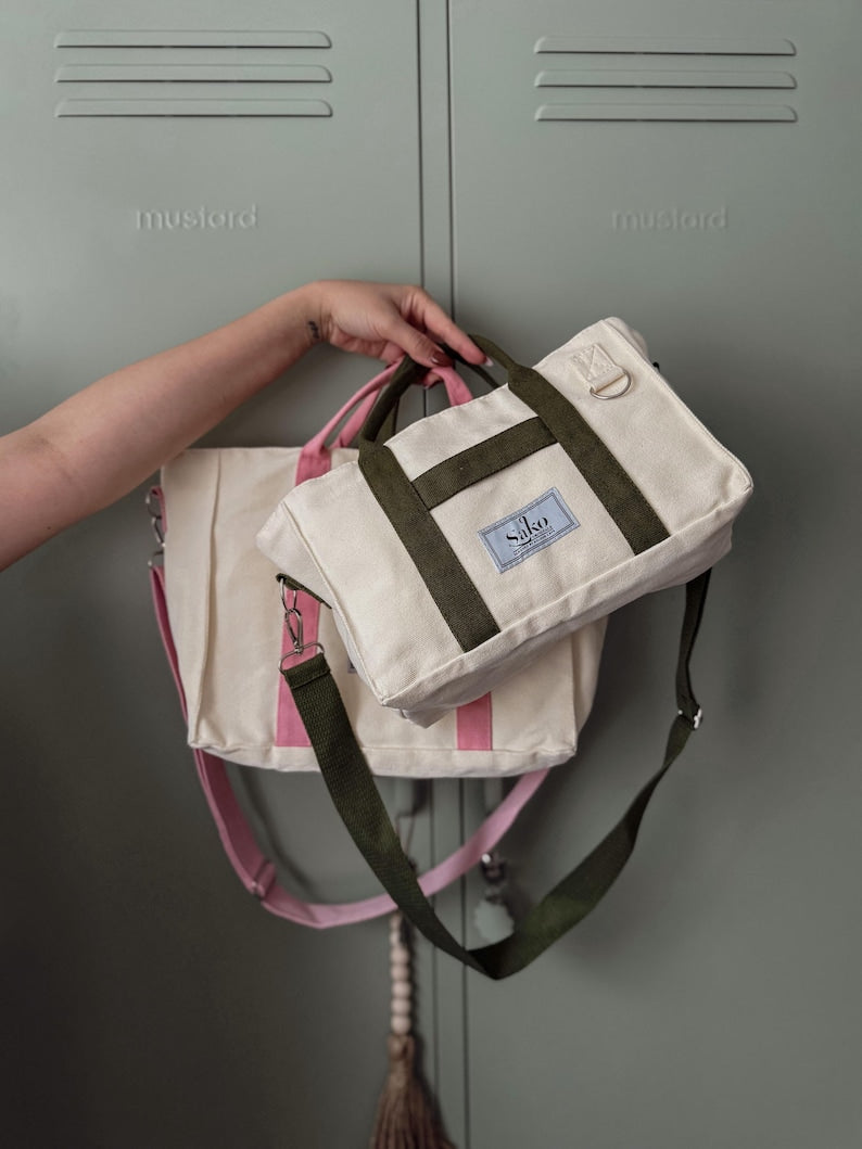 Canvas Mini Planner Tote Bag