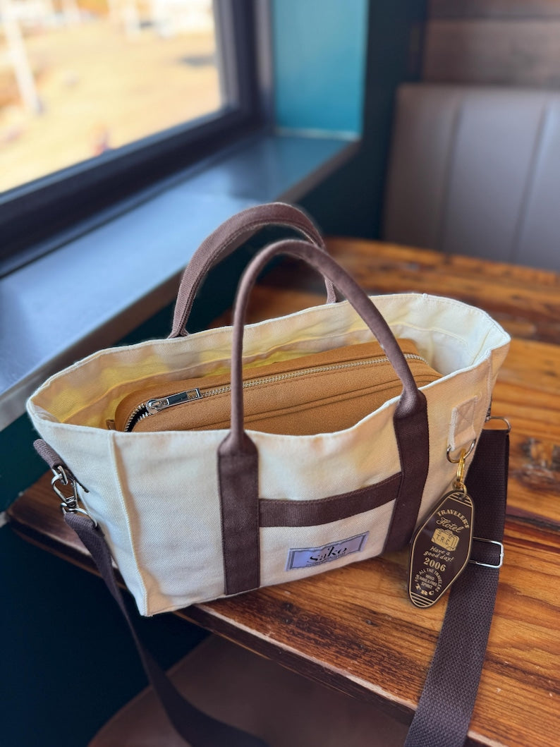 Canvas Mini Planner Tote Bag