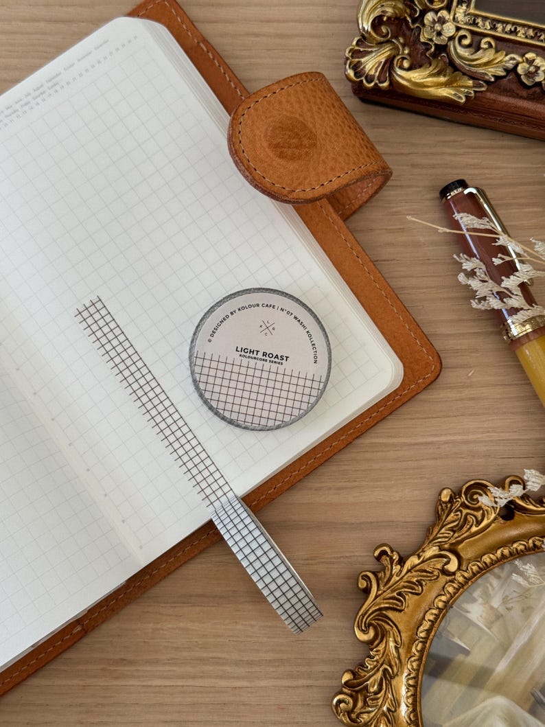 Grid 10mm Washi Tape | Light Roast