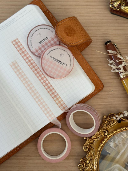 Grid 10mm Washi Tape | Rose Milk