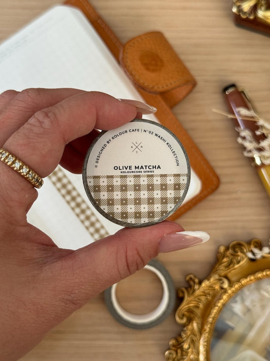 10mm Washi Tape | Olive Matcha